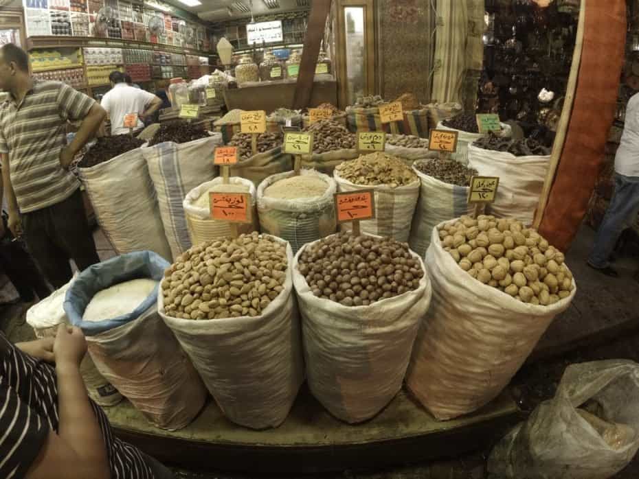 Sementes no Mercado Central de Cairo