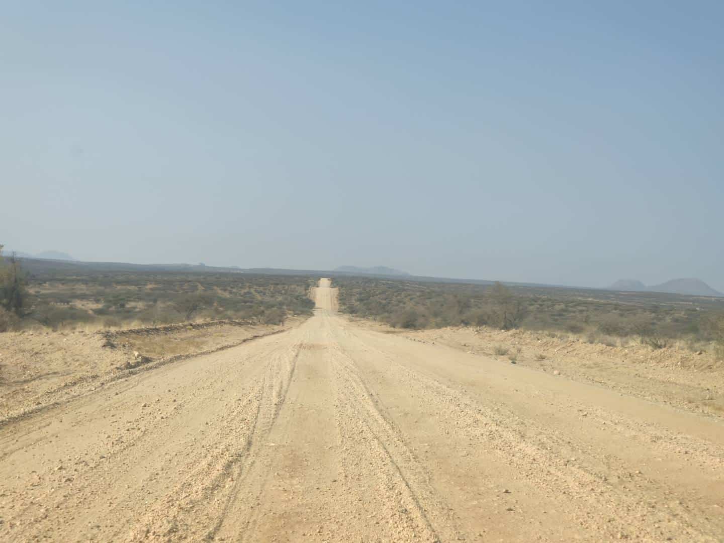 dirigindo na Namíbia