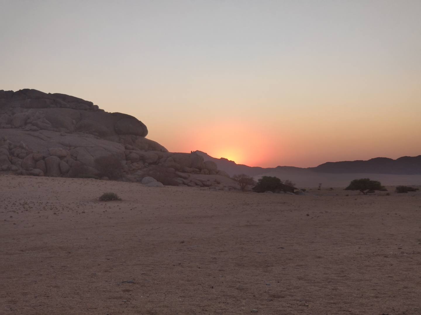 Nascer do sol na Namíbia