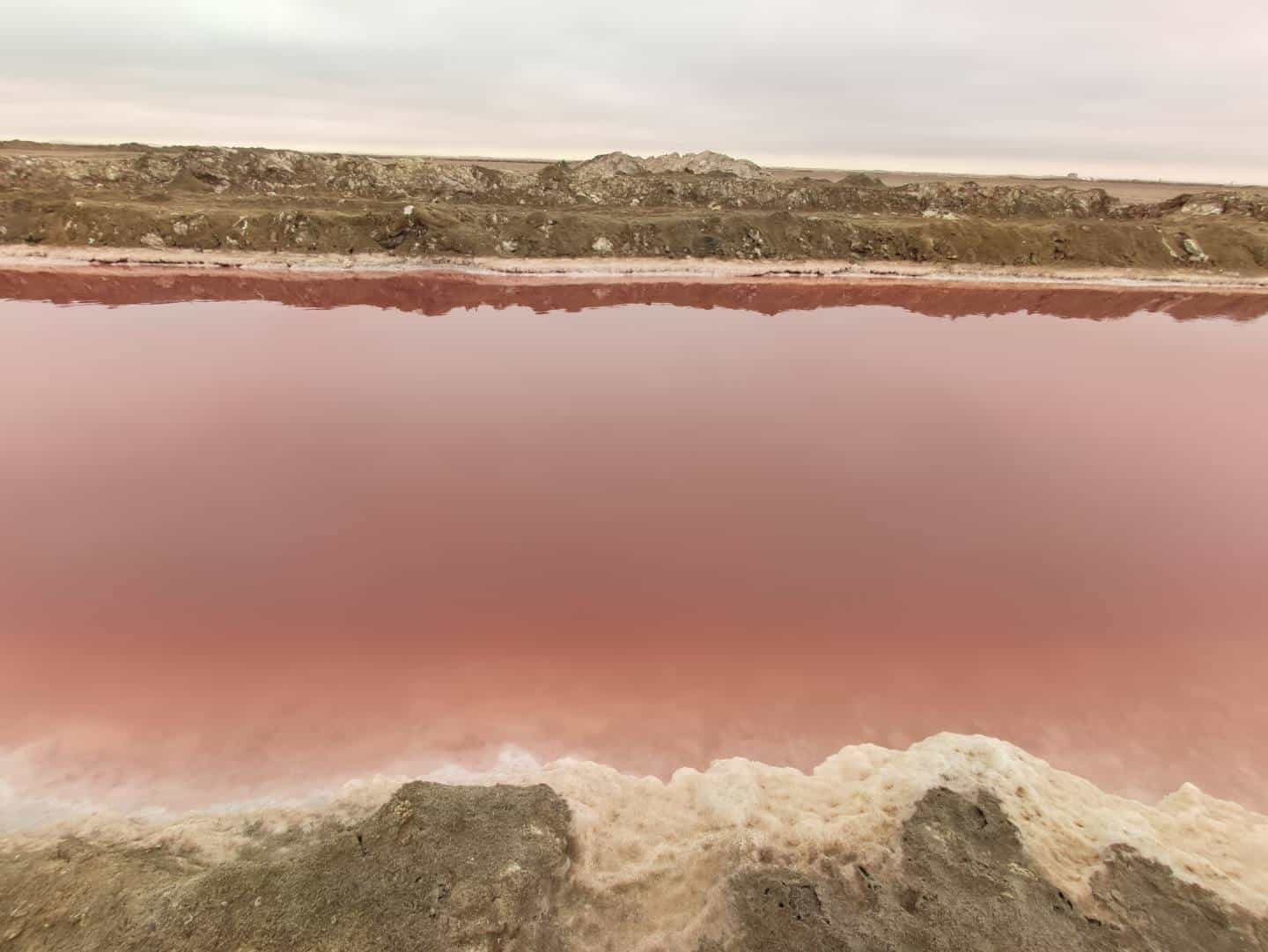 lago rosa da Namíbia
