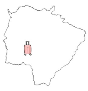 Mapa de onde fica Bonito no Mato Grosso do Sul